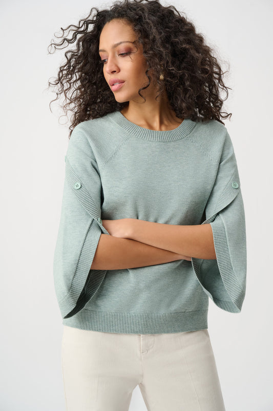 Tricot en viscose et nylon brossé à manches tulipe - Joseph Ribkoff #263935