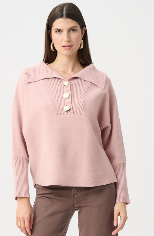 Tricot à col châle en mélange de viscose et de nylon brossé - Joseph Ribkoff #263938