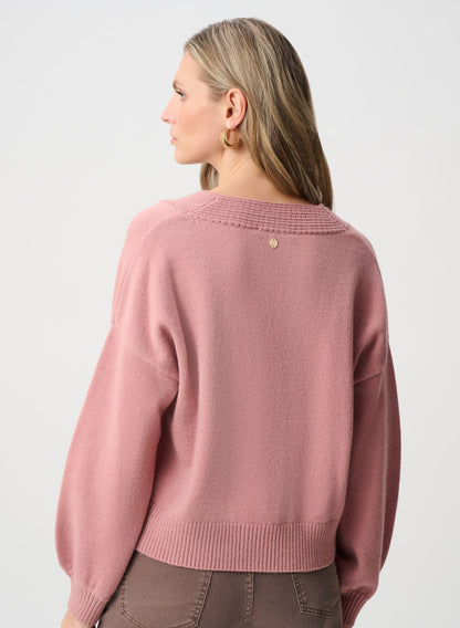 Cardigan en tricot brossé à encolure en V et coupe boxy #263952