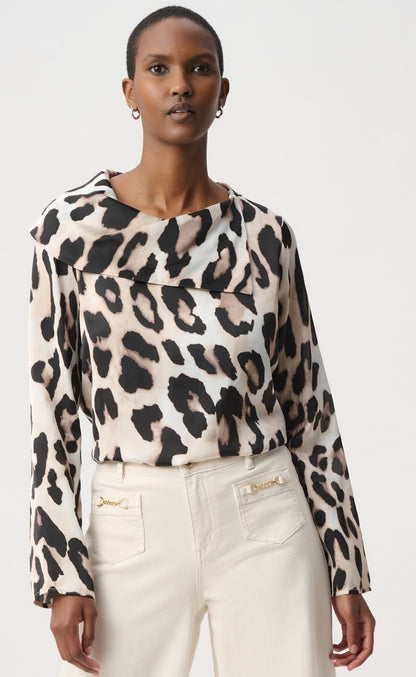Animal print satin top - Joseph Ribkoff #264204