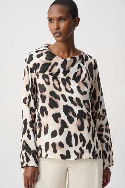 Animal print satin top - Joseph Ribkoff #264204