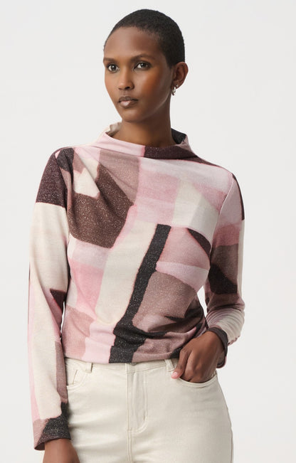 Tricot en lurex à imprimé géométrique - Joseph Ribkoff  #264205