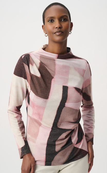 Tricot en lurex à imprimé géométrique - Joseph Ribkoff  #264205