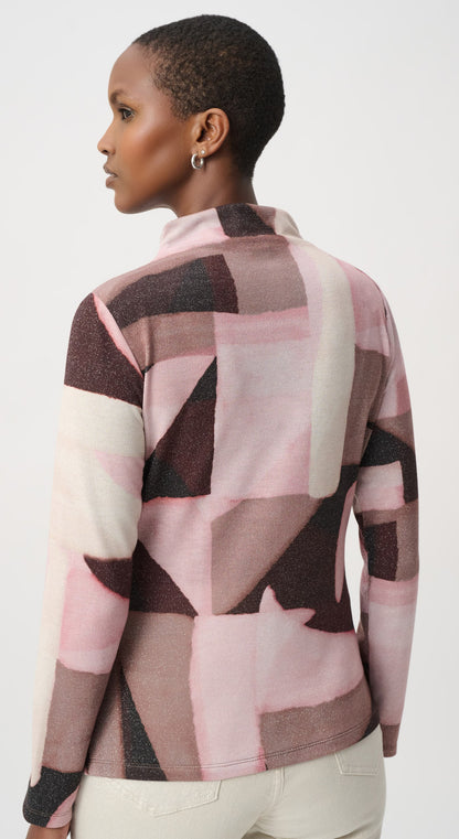 Tricot en lurex à imprimé géométrique - Joseph Ribkoff  #264205