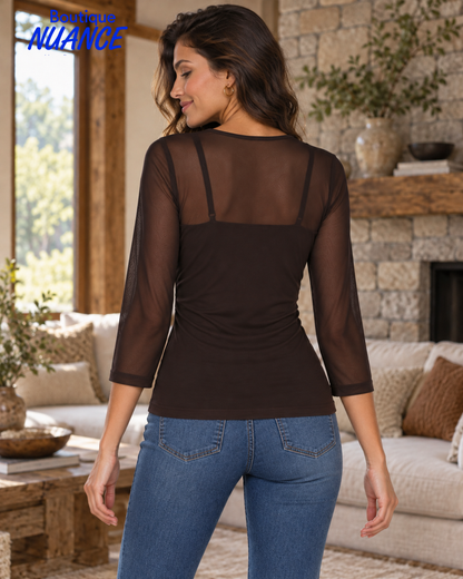 Haut en tricot moka – Frank Lyman #264284