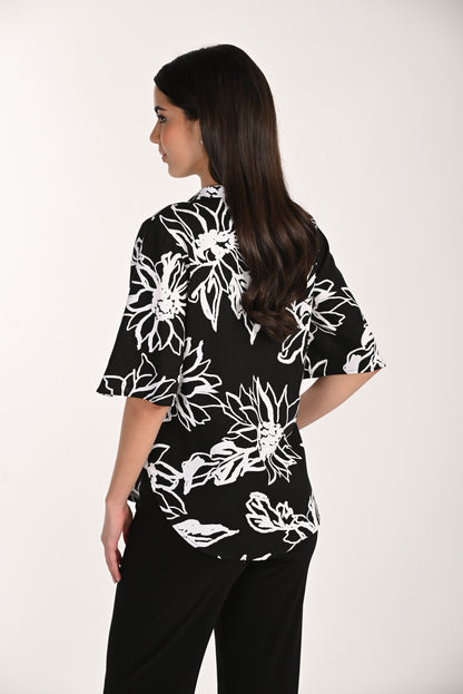 Graphic Radiance – The Frank Lyman Floral Top #266138
