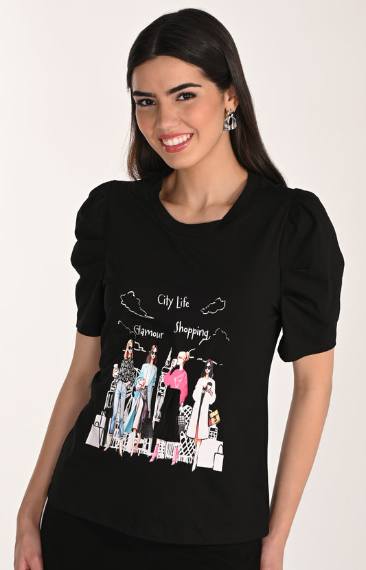 Vie Urbaine & Élégance – Le T-Shirt Glamour Frank Lyman #266531