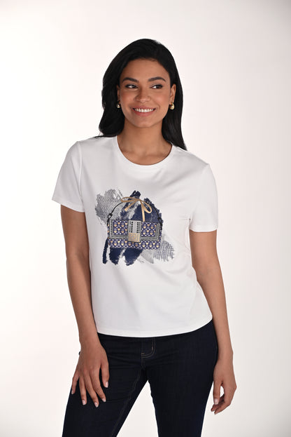 Élégance Illustrée – Le T-Shirt Frank Lyman #266583