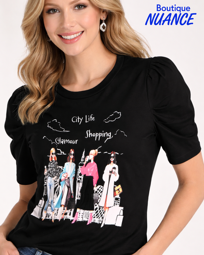 Urban Life &amp; Elegance – The Frank Lyman Glamour T-Shirt #266531