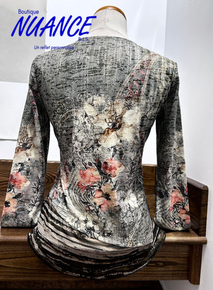 Éclat Floral Kaki - Le Haut Beta's Choice #220118