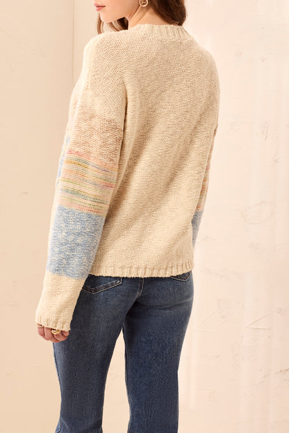 Tricot pastel à broderies florales - Tribal #3194O-8495