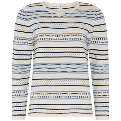 Haut jacquard texturé en coton biologique à manches longues – Skovhuus #4146