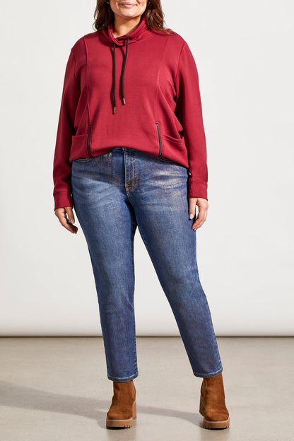 5-Pocket Slim Jeans with Rose Gold Shimmer, by Tribal #5678O-5045