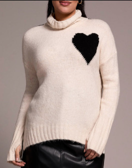 Tricot Crème à Cœur Contrastant – Tribal #6031O-5131