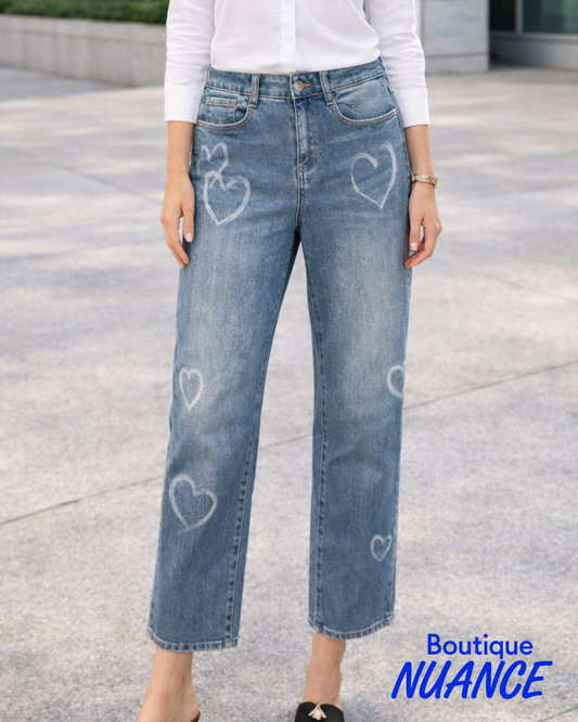 Jean Sophia Galbé droit délavé – Tribal #6083O-5420