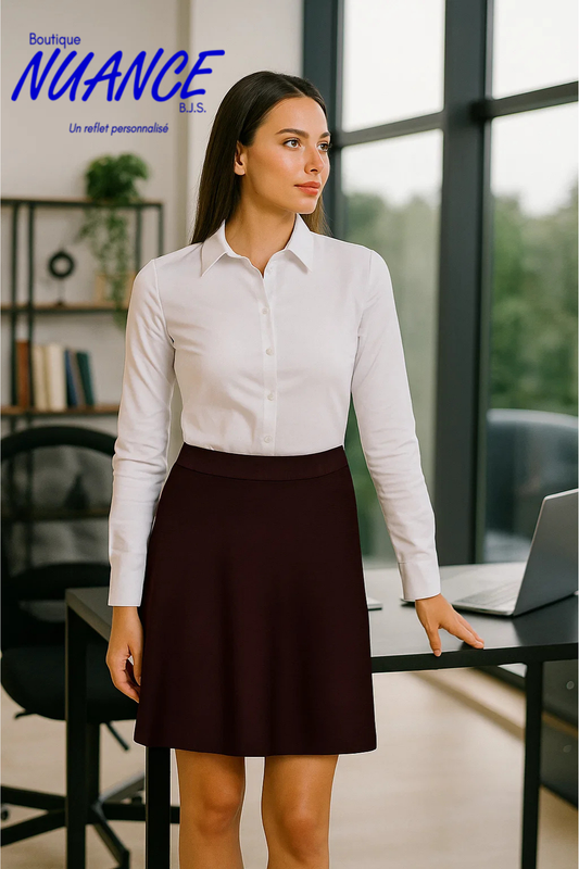 Noir Café & Bleu Saphir – La Jupe en A NÜMPH #700280