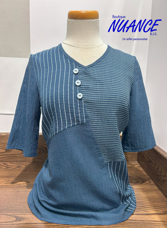 Casual Striped Mosaic - The Emilie Quebec Sweater #70217