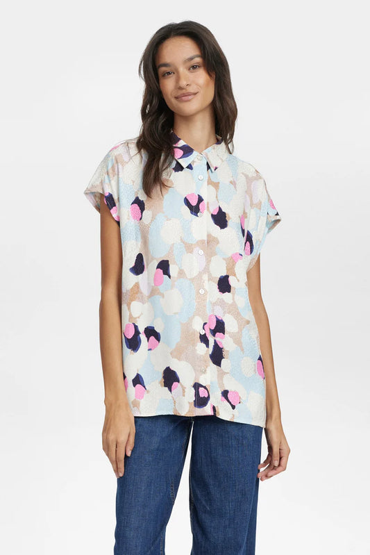Chemisier à manches courtes, motifs abstraits, par NÜMPH #705238