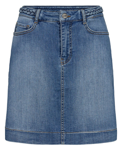 Denim skirt with braided belt, by NÜMPH #705273