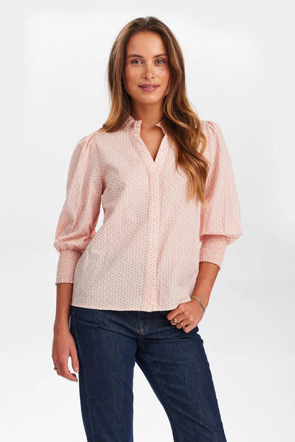 Chemisier raffiné au look bohème, imprimé délicat, par NÜMPH #705406