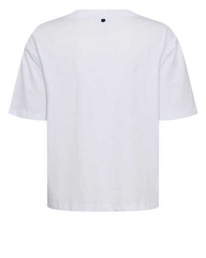 White T-Shirt with Pastel Print on the Front, by NÜMPH #705449