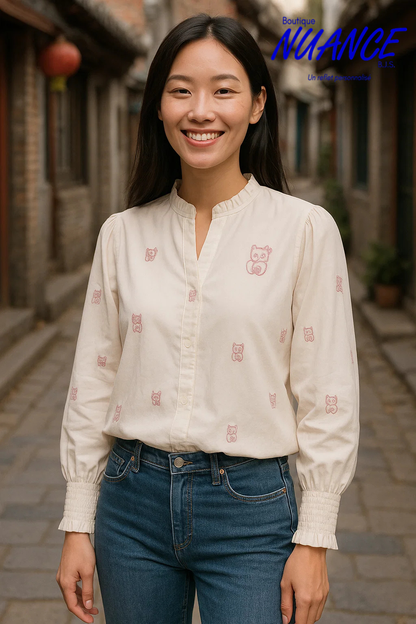 Élégance Bohème – Le Chemisier NÜMPH #705907