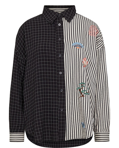 Chemisier Bicolore Brodé – NÜMPH #705985