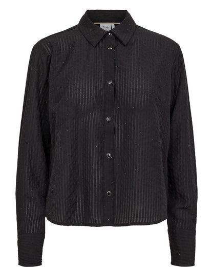 Élégance Scintillante – Le Chemisier Noir NÜMPH #706043