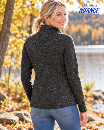 Veste zippée en Algonquin Fleece à effet chiné – DKR & Company #AFL-100