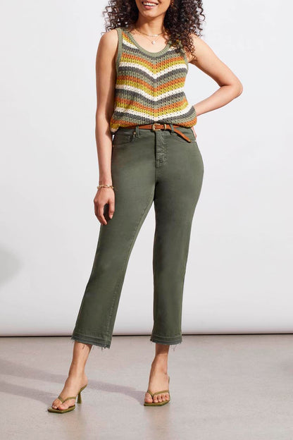 Tribal Mid-Flared Leg Denim Capri #7735O 2020