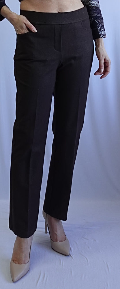 Pull-on, straight leg, ankle length pants by SoftWorks #105807