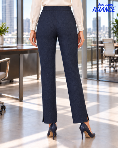 Pantalon à enfiler à jambe droite et fentes latérales – Bali #9007