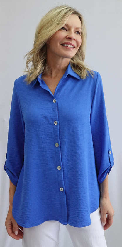 Chemise Bleu Royal SoftWorks – Élégance et Confort #92613