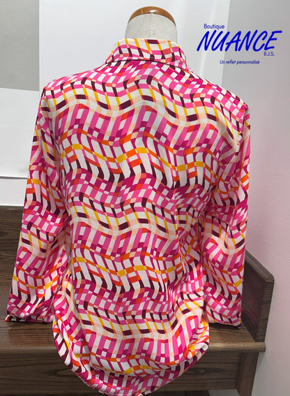 Vagues Optiques Éclatantes - Les Chemisiers Alison Sheri #A45156