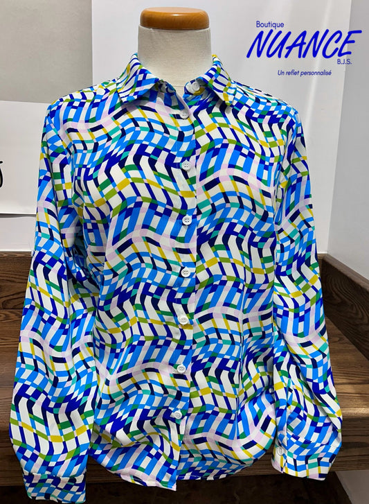 Dazzling Optical Waves - Alison Sheri Blouses #A45156