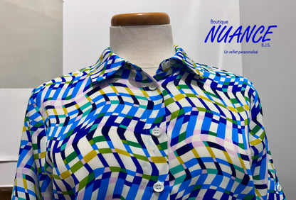 Vagues Optiques Éclatantes - Les Chemisiers Alison Sheri #A45156