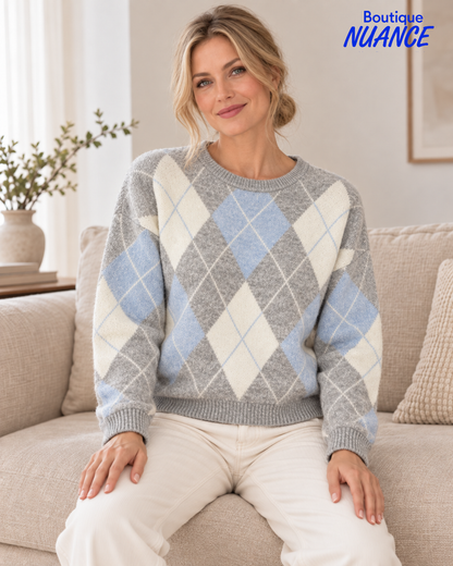 Argyle Essentials Diamond Pattern Knit – DKR & Company #HM-63187