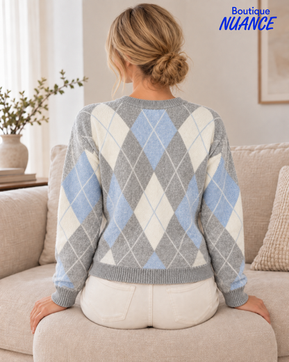 Argyle Essentials Diamond Pattern Knit – DKR & Company #HM-63187