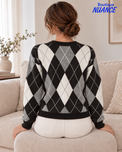 Argyle Essentials Diamond Pattern Knit – DKR & Company #HM-63187