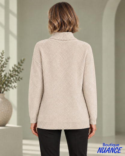 Tricot à col montant et torsades – DKR & Company #HM-62651