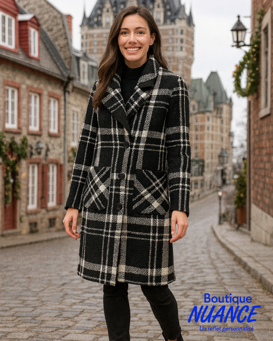 Élégance Structurée – Le Manteau Long Tribal #5571O-4384
