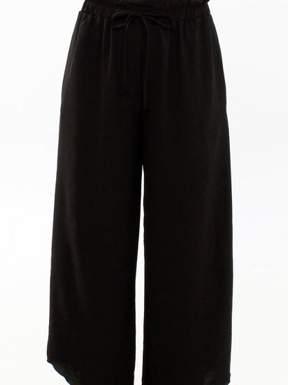 Noir Élégant en Biseau - Le Pantalon Dévia #D512P