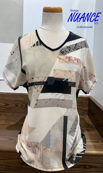 Chic Geometric Mosaic - The Crystal Modes Sweater #15-11289