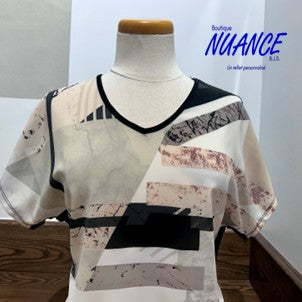 Chic Geometric Mosaic - The Crystal Modes Sweater #15-11289