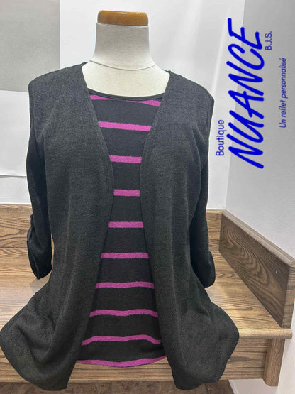 Elegant Dark Fuschia Duo – The Crystal Twin Set #S25-3998