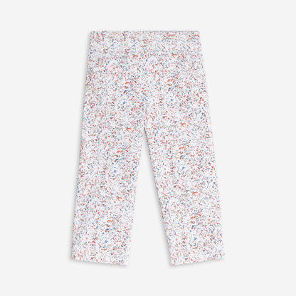 Pull-on Capri Pants with Abstract Pattern by Dévia #S402C