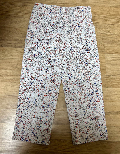 Pull-on Capri Pants with Abstract Pattern by Dévia #S402C