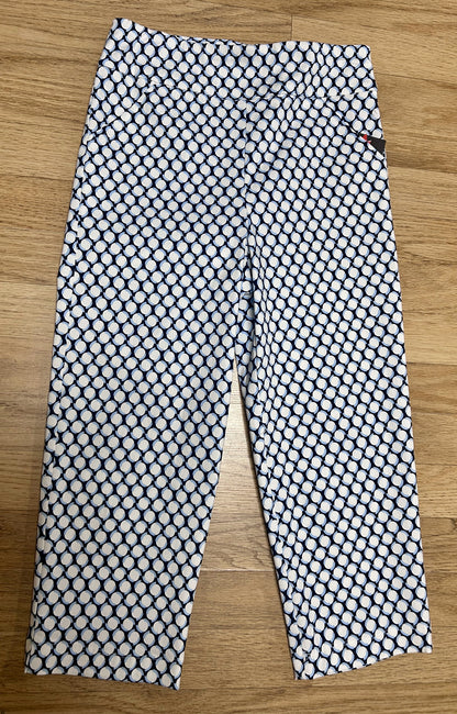 Pull-on Capri Pants with Abstract Pattern by Dévia #S402C