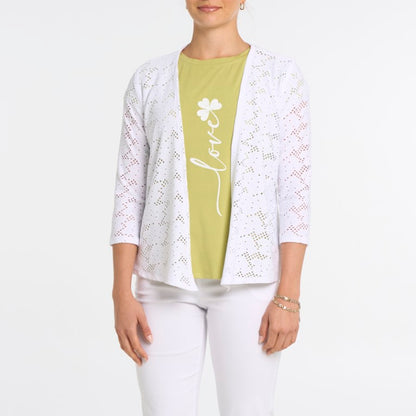 Veste Légère Unie à Détails Pointelle – Dévia #S501J