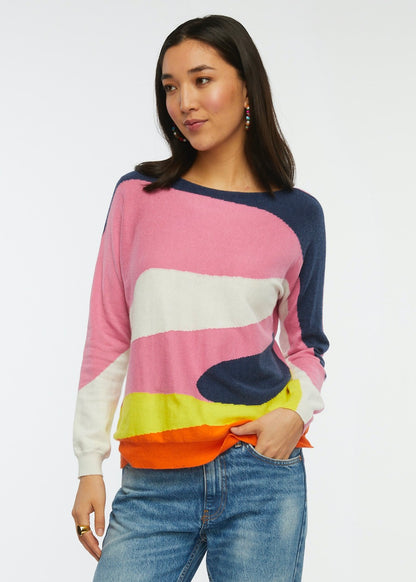 Long-sleeved sweater, with ripple patterns by Zaket &amp; Plover #ZP6427U